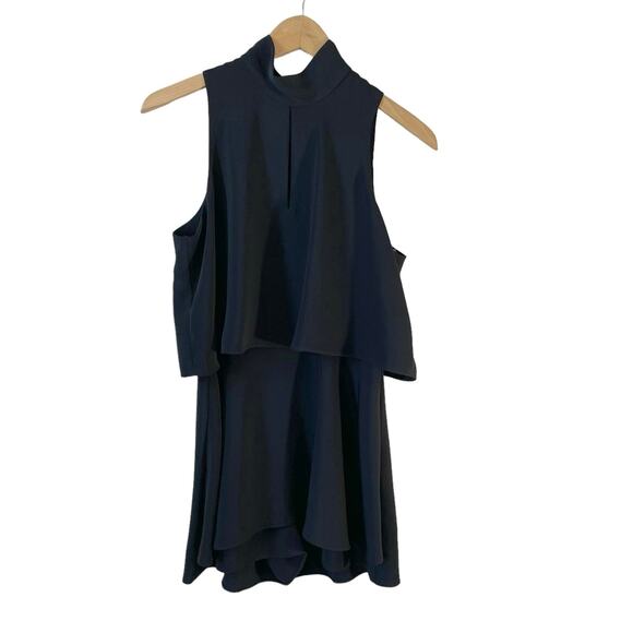 RIVER ISLAND Womens Keyhole High Neck Sleeveless Romper Black S 4-6 Boho Party - Picture 3 of 13